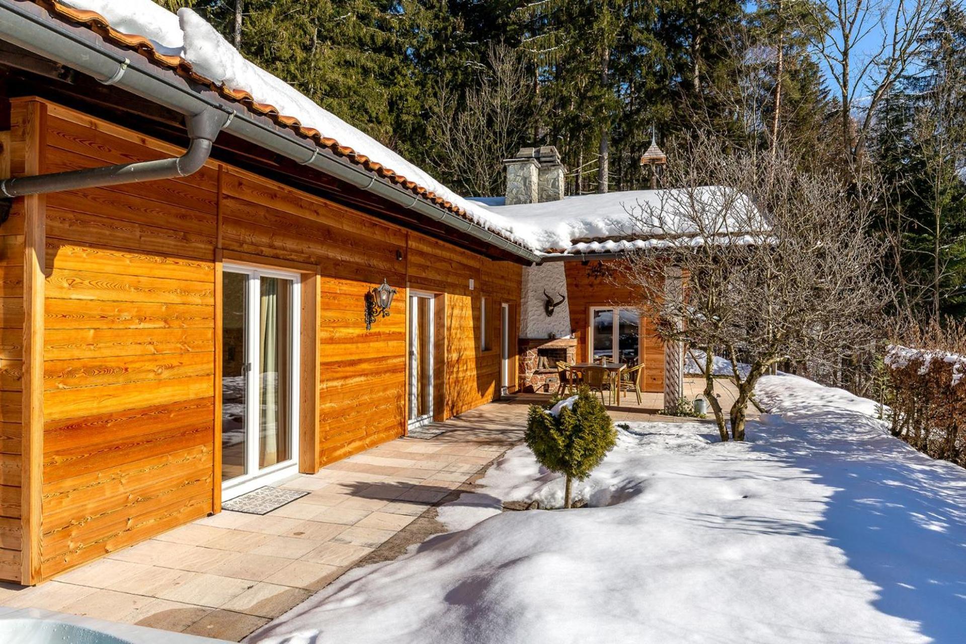 Luxus Ferienhaus Salzburg Chalet Mit Pool, Sauna, Whirlpool, Kamin Grossgmain Exterior foto